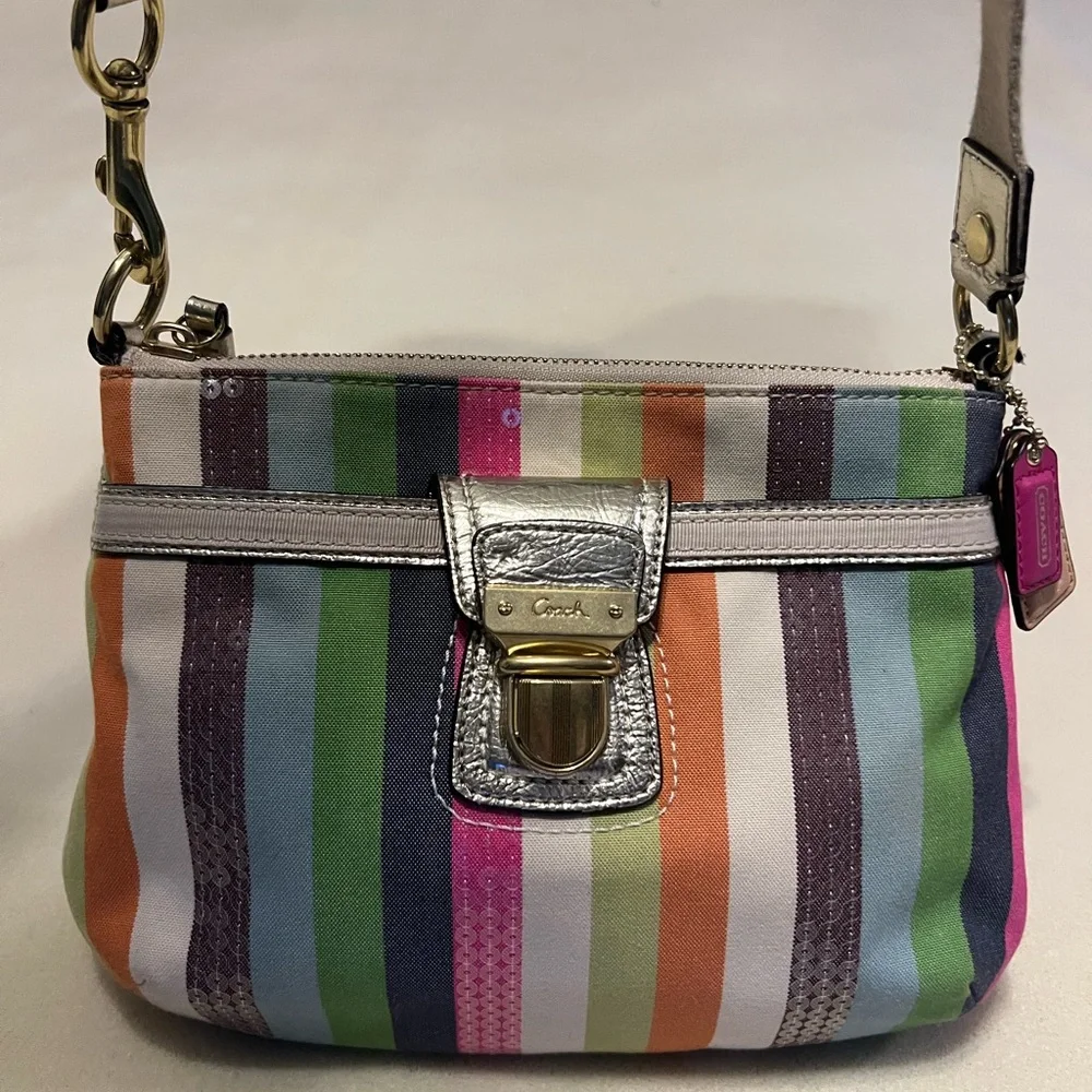 Coach 65th Anniversary Edition Legacy Striped Crossbody Bag with Wallet Set - Picture 3 of 16